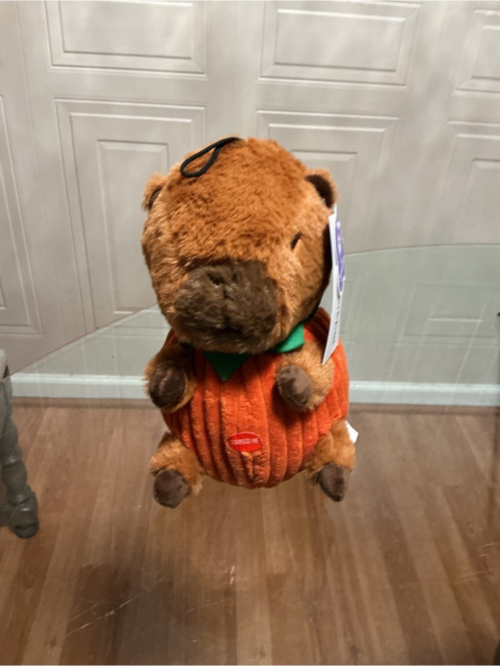 Brand New Patchwork Capybara With Chef  Hat  9” Dog Toy With Squeaker